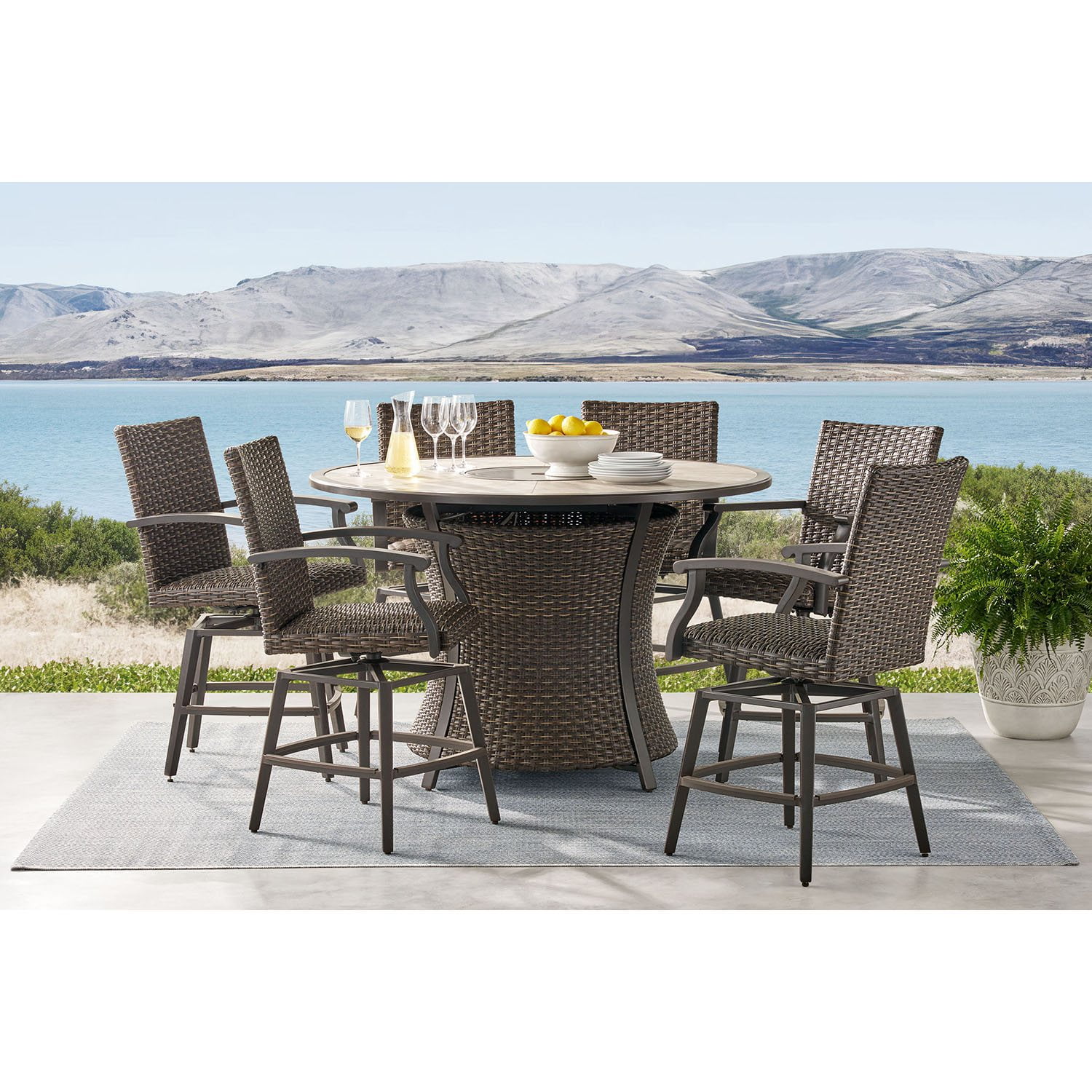 Piece Sam's Club Bar Height Patio Set Member's Mark Highland