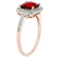 thumbnail image 2 of Cushion Cut Gemstone & 0.18 CT.T.W. Halo Diamond Ring in 14K Gold, 2 of 4