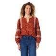 thumbnail image 5 of BILA Women's Printed Pintuck Long Sleeve Cotton Top, 5 of 9