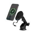thumbnail image 3 of iHome 15W Magnetic Wireless Charging Car Mount 8pc Kit with Retractable Cable, 3 of 6