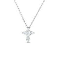 thumbnail image 1 of 0.08 CT. T.W. Diamond Cross Pendant in 14K Gold, 1 of 8