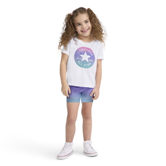 Converse Toddler Girls 2-Piece Biker Short Outfit Set