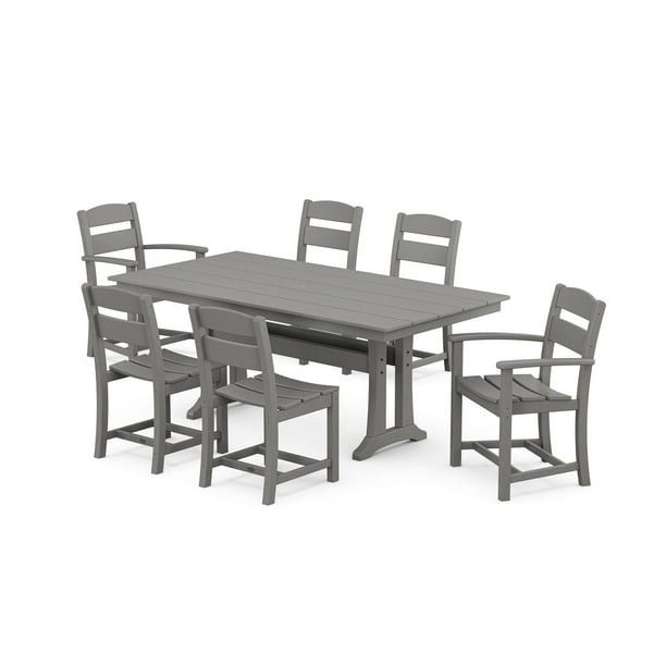 POLYWOOD Gulf Shores Farmhouse Trestle Dining Set, 7pc - Samsclub.com