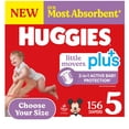 thumbnail image 1 of Huggies Little Movers Plus Baby Diapers, Size 3-7, 1 of 11