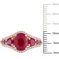 thumbnail image 3 of Ruby and 0.28 CT. T.W Diamond Engagement Ring in 14K Gold, 3 of 6