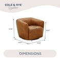 thumbnail image 2 of Cole & Rye Signature Square-Back Swivel Chair, 2 of 9