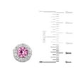thumbnail image 3 of Lab Created Round Cut Sapphire Necklace in Sterling Silver, 3 of 4