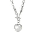 thumbnail image 3 of Puffy Heart Toggle Pendant Necklace in Sterling Silver, 3 of 9