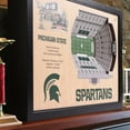 thumbnail image 2 of YouTheFan Michigan State Spartans 25-Layer Football Stadium View 3D Wall Art, 2 of 5
