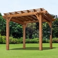 thumbnail image 2 of Backyard Discovery Beaumont Cedar Pergola with Trellis Roof and PowerPort, Choose Size, 2 of 10
