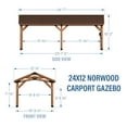 thumbnail image 11 of Backyard Discovery Norwood Cedar Gazebo with PowerPort, Choose Size, 11 of 13