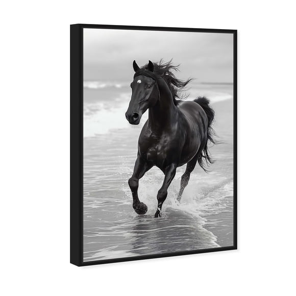 Graceful Horse Black and White Canvas Print by Oliver Gal Prints