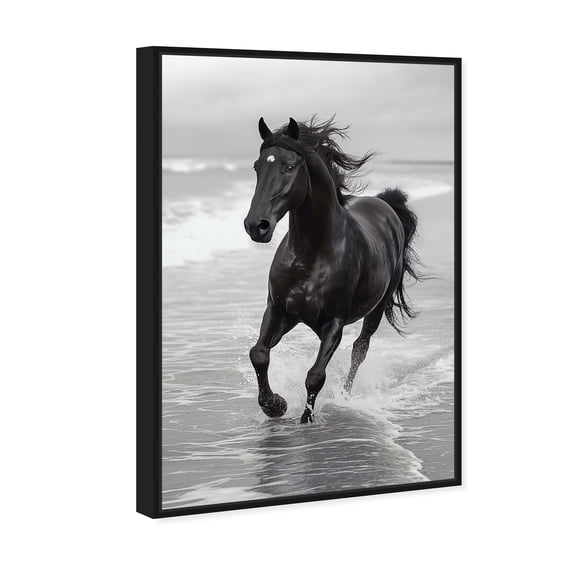 Graceful Horse Black and White Canvas Print by Oliver Gal Prints