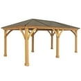 thumbnail image 2 of Yardistry All-Cedar Meridian Gazebo with Aluminum Roof, Choose Size, 2 of 8