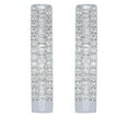 thumbnail image 1 of 0.46 CT. T.W. Baguette & Round Cut Diamond Hoop Earrings in 14K Gold, 1 of 3