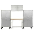 thumbnail image 1 of Seville Classics UltraHD 5-Piece Steel Garage Cabinet Storage Set With Height Adjustable Workbench, 10' Wide, 1 of 13