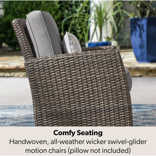 Member's Mark Fremont Fire Pit Chat Set with Sunbrella Fabric, 5pc