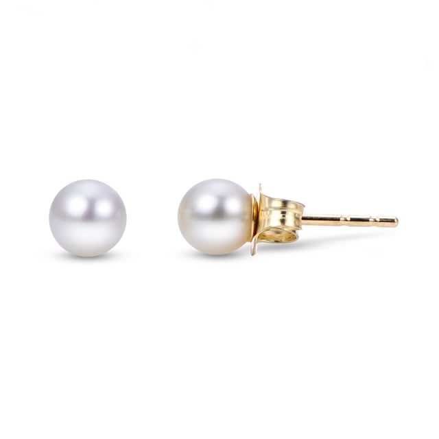 White Cultured Freshwater Pearl Stud Earrings