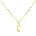 thumbnail image 1 of Initial Paperclip Chain Pendant Necklace in 14K Gold, 1 of 5
