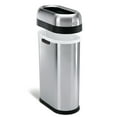 thumbnail image 2 of simplehuman 13.2 Gal. Slim Open Can, Brushed Heavy-Gauge Stainless Steel, 2 of 4
