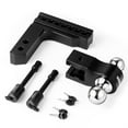 thumbnail image 2 of Rhino USA's 6" Adjustable Drop Hitch For Trailer, Black Heavy Duty With Locking Pin, 2 of 7