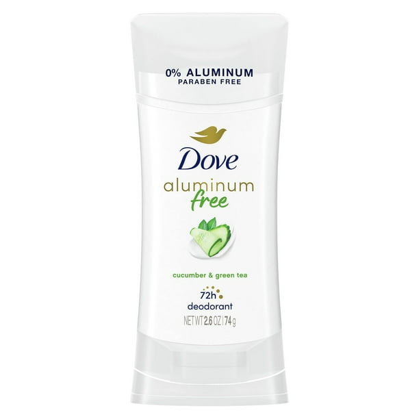 Dove 0% Aluminum Deodorant Stick - Cucumber and Green Tea, 4 Pack/2.6 oz
