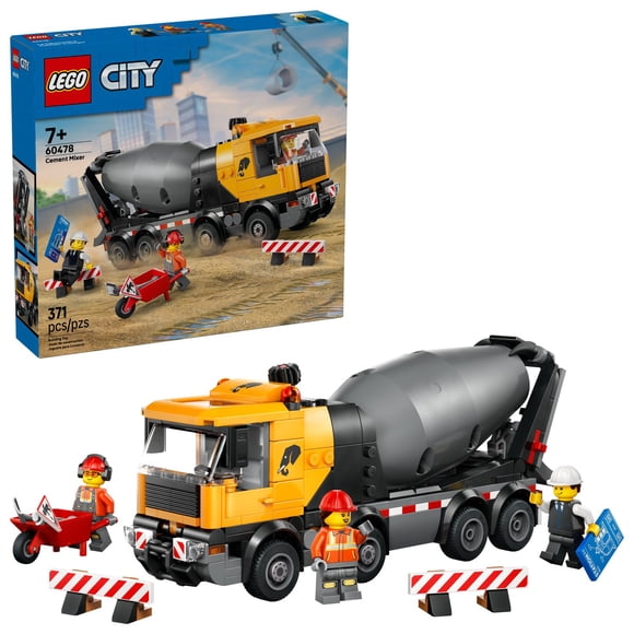 LEGO City Cement Mixer Truck Building Toy, 371 pc.