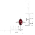 thumbnail image 3 of Marquise Cut Gemstone & .20 CT TW Diamond Ring in Sterling Silver, 3 of 4