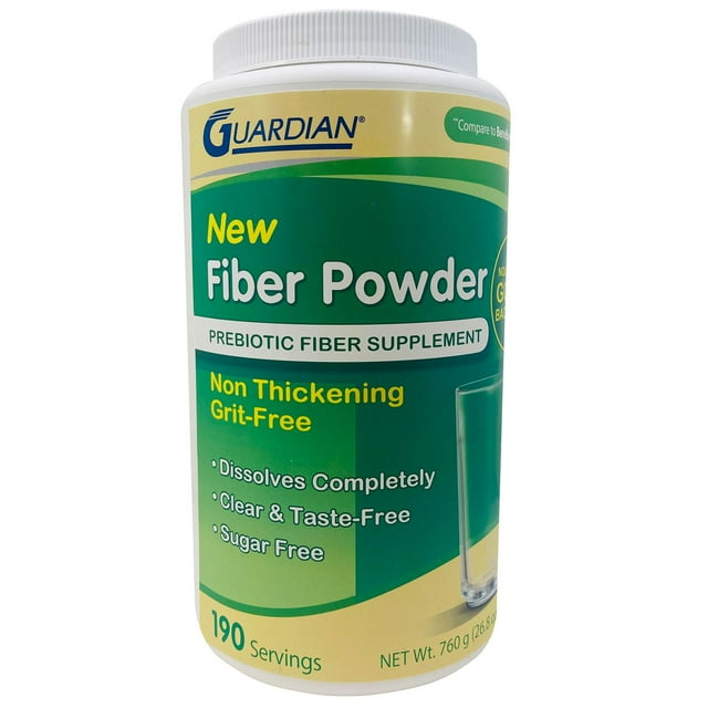 Guardian Completely Dissolvable Clear Prebiotic Plant-Based Fiber Powder Supplement 190 ct.