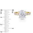 thumbnail image 4 of Lab Created Oval Cut Diamond Ring In 18K Gold, 4 of 5