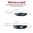 thumbnail image 3 of KitchenAid 2-Piece Hard-Anodized Induction Nonstick Fry Pan Set, 3 of 9