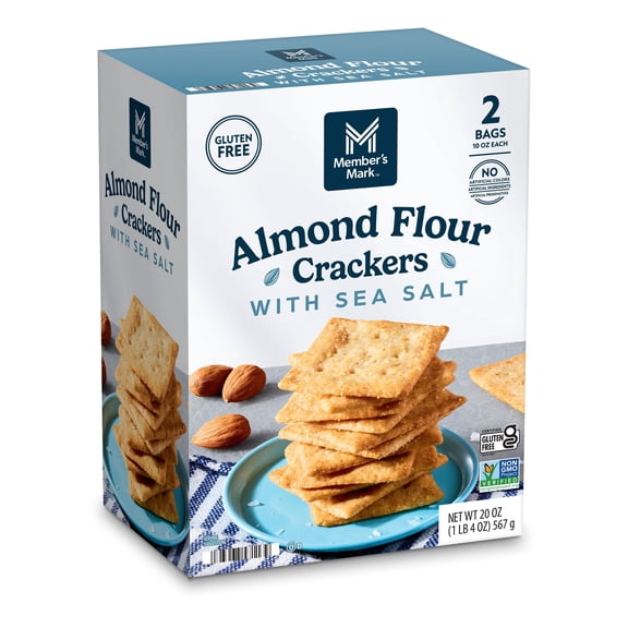 Member's Mark Almond Flour Crackers with Sea Salt, 20 oz.