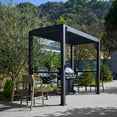 thumbnail image 6 of Mirador 5' x 10' Aluminum Grill Pergola w/ Louvered Roof & Bar Table, 6 of 10