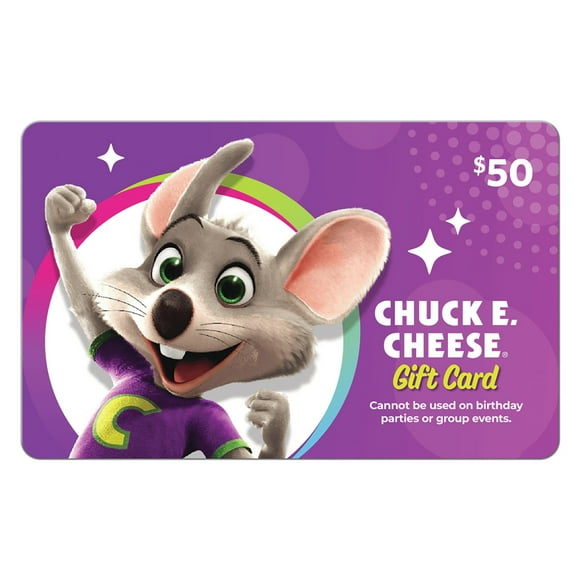 Chuck E Cheese $50 Gift Card Multi-Pack, 2 x $25