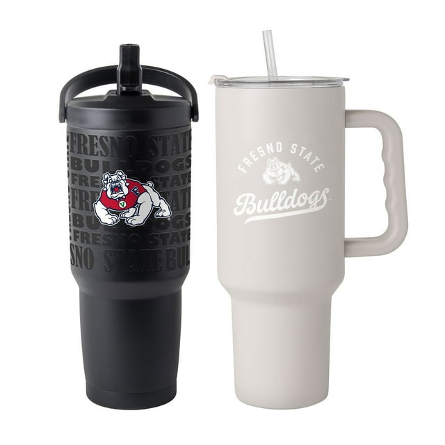 Logo Brands Fresno State Bulldogs Stainless Steel Tumbler Set