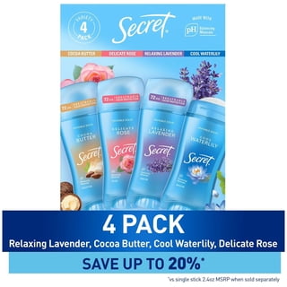 Secret Fresh Invisible Solid Antiperspirant Deodorant, Variety Pack, 2.6 oz., 4 pk.