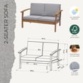 thumbnail image 6 of Amazonia Valencia Eucalyptus Deep Seating Set, 4pc, 6 of 9