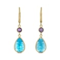 thumbnail image 1 of Multi-Gemstone Dangle Earrings in 14K Gold, 1 of 6