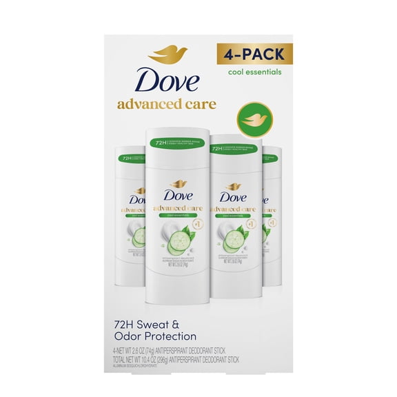 Dove ADV Cool Essentials Antiperspirant Deodorant, 2.6 oz., 4 pk.