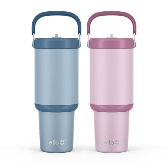 Ello Oasis Go 30oz Leak-Proof Stainless Steel Tumbler, 2 Pack