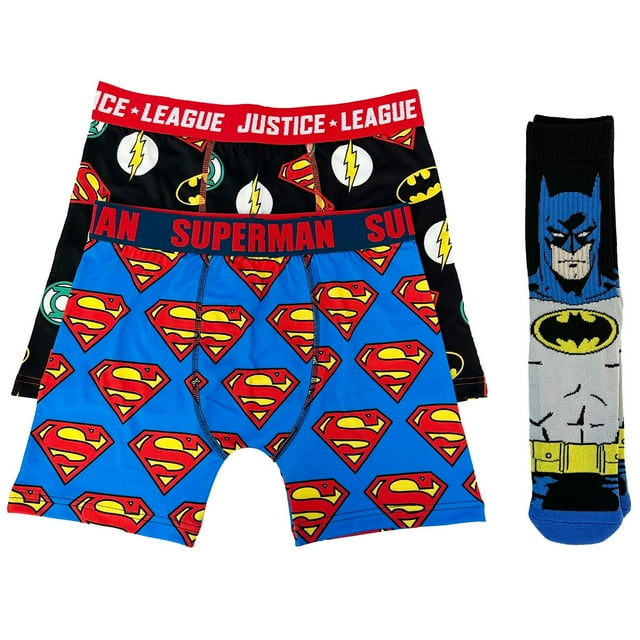 Men's Character 2-Pack Boxer Brief and Crew Sock Set