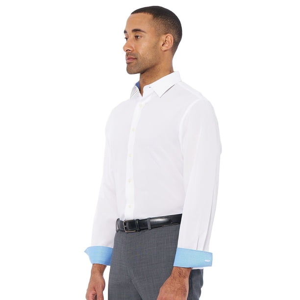 Nick Graham Men's Modern Fit Traveler Dress Shirt