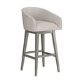 thumbnail image 2 of HH2 Home Upholstered Barrel Back Wood Adjustable Height Swivel Bar Stool, 2 of 19