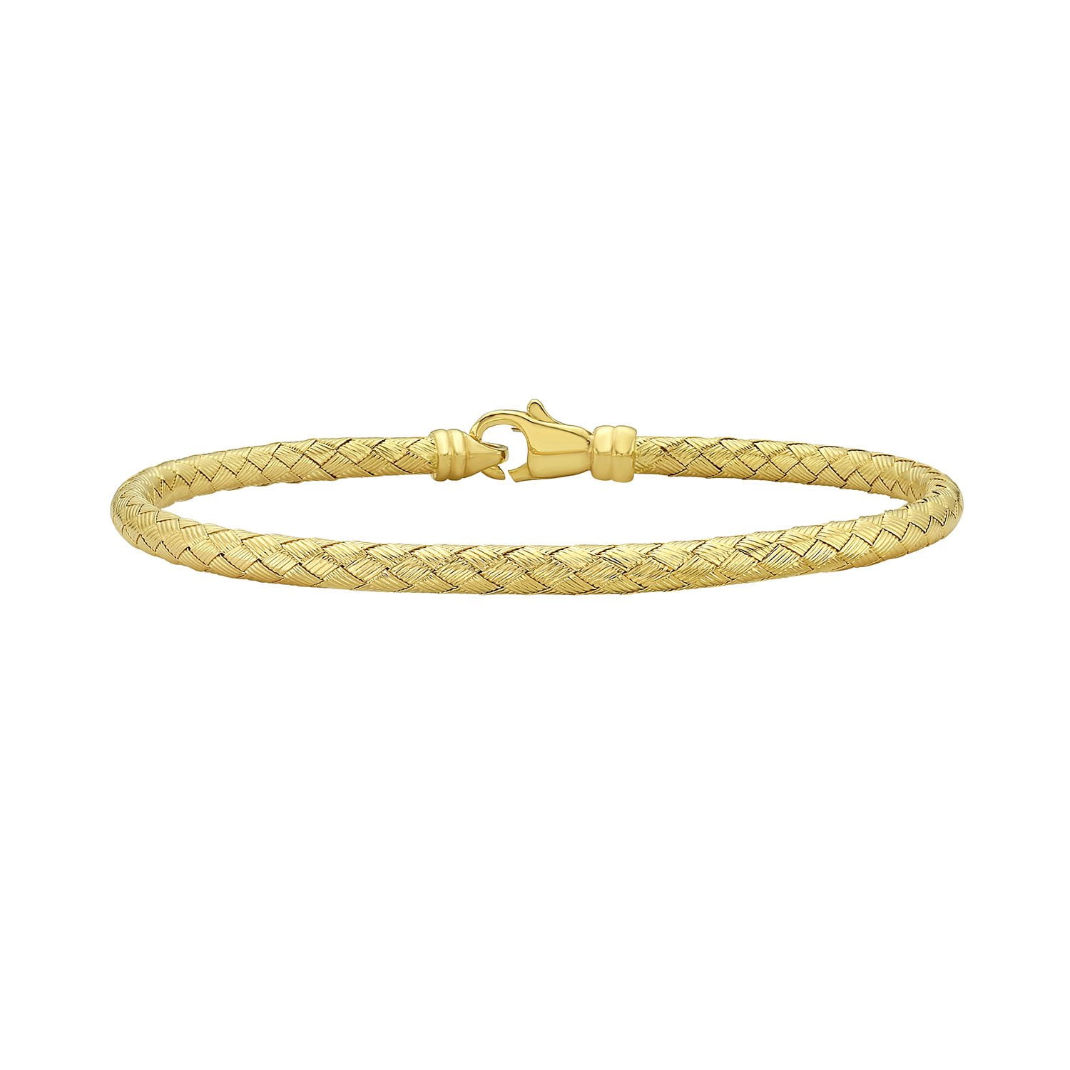 Textured Weaved Bangle in 14K Yellow Gold - Samsclub.com