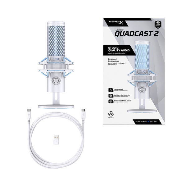 HyperX QuadCast 2 - USB Microphone for Gaming, Streaming and
