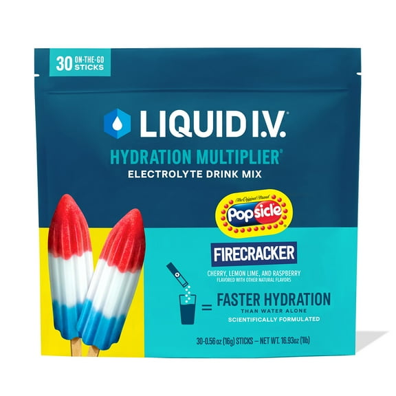 Liquid IV Hydration Multiplier Electrolyte Powder, Firecracker, 30 pk.