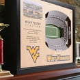 thumbnail image 2 of YouTheFan West Virginia Mountaineers 25-Layer Football Stadium View 3D Wall Art, 2 of 5