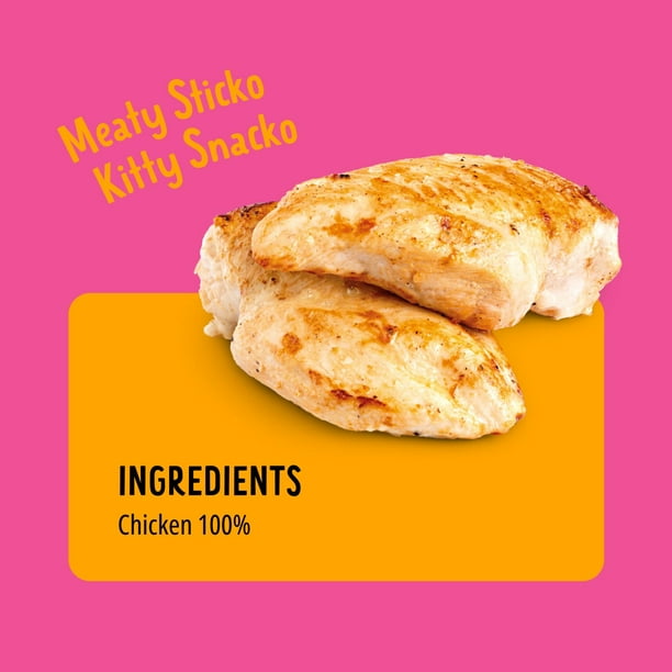 BONKERS Purrpops, Freeze Dried Chicken Flavored Lollipop Cat Treats, 36 pk.