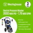 thumbnail image 2 of Westinghouse 3000 Max PSI 1.76 Max GPM 13 Amp Cold Water Electric Powered Pressure Washer with Turbo Nozzle and 5-Quick Connect Tips, 2 of 13