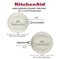 thumbnail image 3 of KitchenAid 2-Piece Hard Anodized Ceramic Nonstick Fry Pan Set, 3 of 10